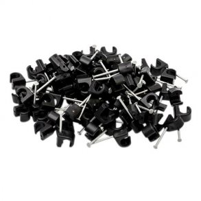 Kabelclips rund 5-7 1 pk. a/100 stk sort