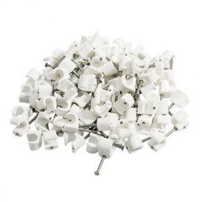 Kabelclips rund C7-10, 25, 1 pk. a/100 stk hvid