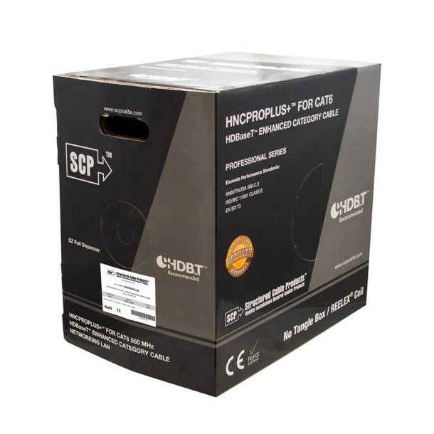 SCP CAT6 Premium U/UTP PVC Indoor/Outdoor 305M Hvid