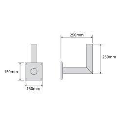 Televes Alu. v&aelig;gbeslag 250