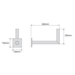 Net-Com Alu. v&aelig;gbeslag 450