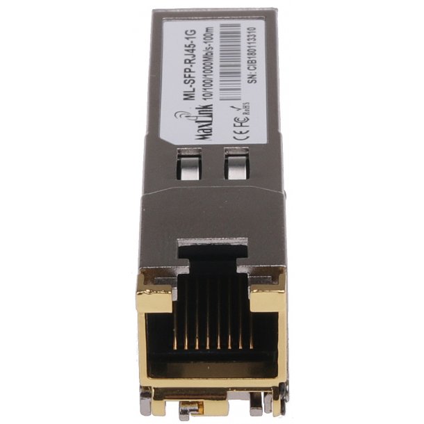 MaxLink ML-SFP-RJ45-1G SFP 10/100/1000M RJ-45, 1Gbps, 