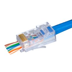 Simply45 Cat5e PassThru RJ45 bl&aring; 20 stk. S45-1520