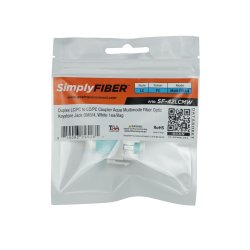 SimplyFIBER LC/PC to LC/PC MM Keystone, Hvid, SF-42LCMW